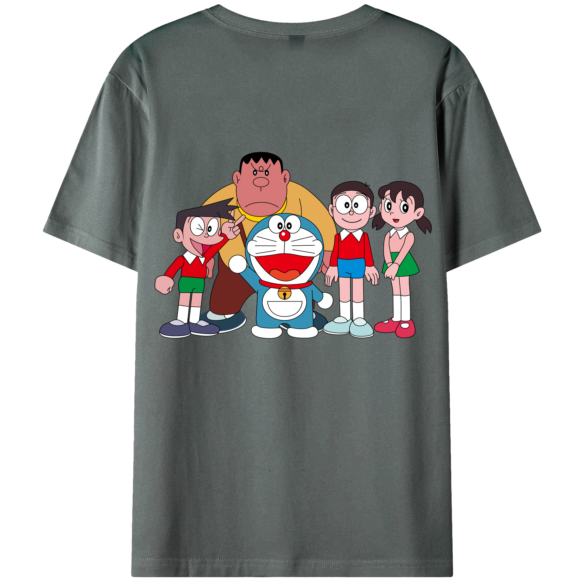 （画像用） ドラえもん 骨川 スネ夫 Doraemon Honekawa Suneo 綿100％ メンズ半袖Tシャツ（バックプリント） 通気性